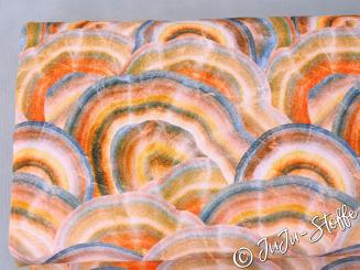 Viskose Jersey Regenbögen orange Öko-Tex 