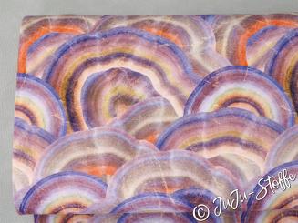 Viskose Jersey Regenbögen lila Öko-Tex 