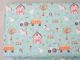 Baumwolle Popeline Bauernhof Öko-Tex 