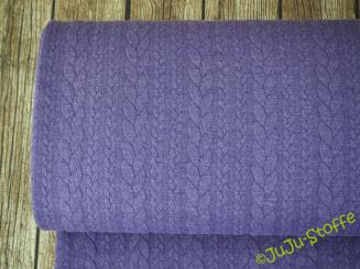 Zopfstrick Jacquard lila meliert 