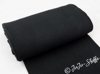 Bündchen Grobstrick schwarz uni 