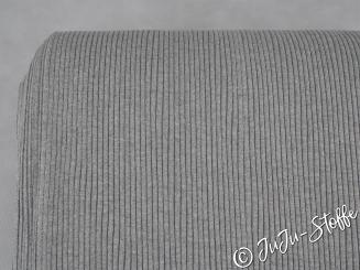 Bündchen Grobstrick hellgrau meliert 