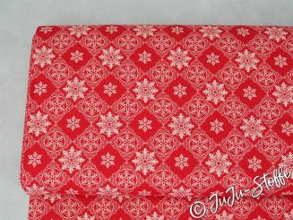 Baumwolle Skandinavische Weihnacht rot 