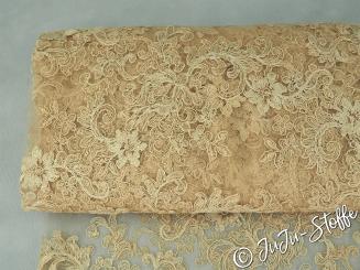 Mesh Spitze Stickerei champagner 