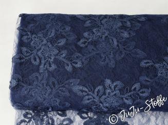 Mesh Spitze Stickerei navy 