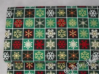 Baumwoll Popeline Flocken grün 