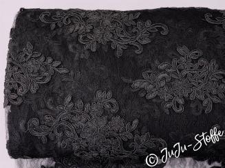 Mesh Spitze Stickerei schwarz 