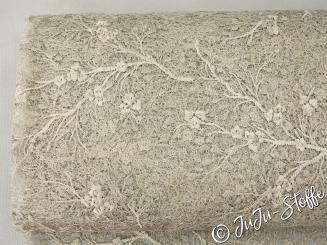 Mesh Spitze Stickerei champagner 