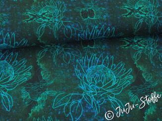 Sweat Blume der Nacht petrol 