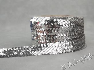 Pailettenband "Stretch" silber 30mm 