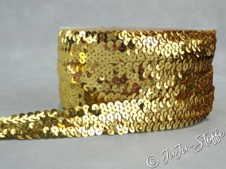 Pailettenband "Stretch" gold 30mm 