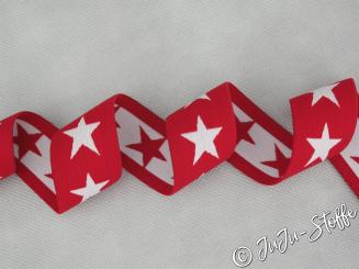 Gummiband Sterne Doubleface rot 40mm 