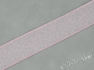 Gummiband Lurex rosa 40mm 