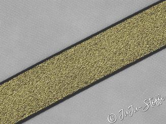 Gummiband Lurex gold 40mm 