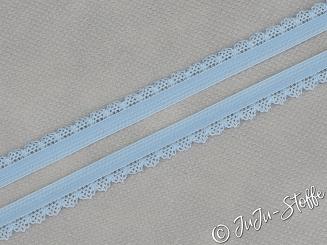 Gummi mit Spitze Soft hellblau 12mm 