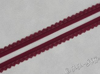 Gummi mit Spitze Soft bordeaux 12mm 