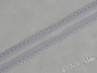 Gummi mit Spitze Soft silbergrau 12mm 