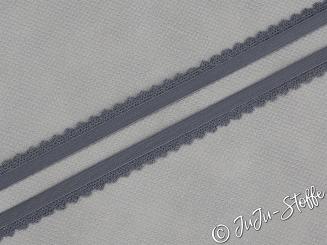 Gummi mit Spitze Soft grau 12mm 