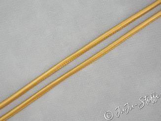 Kordel Kunstleder rund gold 6mm 