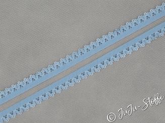 Gummi mit Spitze Soft hellblau 13mm 