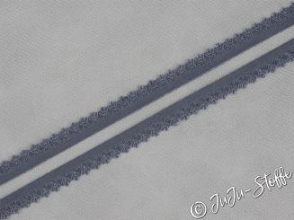 Gummi mit Spitze Soft grau 13mm 