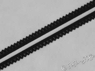 Gummi mit Spitze Soft schwarz 13mm 