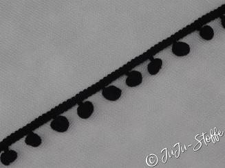 PomPom Borte "Maxi" schwarz 10mm 
