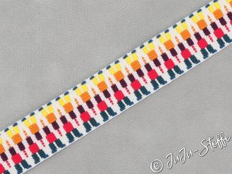 Gurtband Boho-Look 38mm bunt 