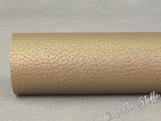 Kunstleder Zuschnitt sand metallic 