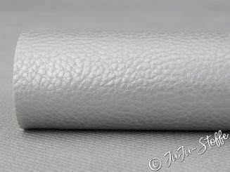 Kunstleder Zuschnitt silber metallic 