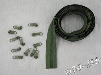 Endlos-Reißverschluss 3m olive 