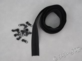 Endlos-Reißverschluss 3m schwarz 