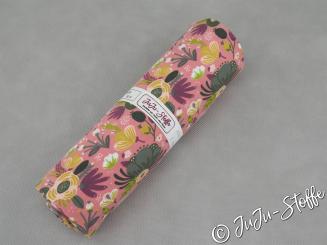 Bio-Jersey Zuschnitt Blumen GOTS 1m 