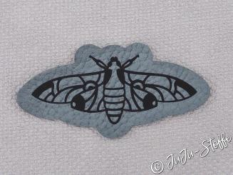Aufnäher Patch Nachtfalter grau metallic 