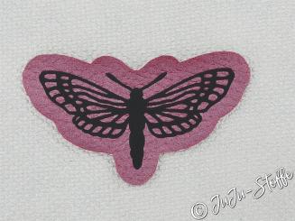Aufnäher Patch Falter beere metallic 