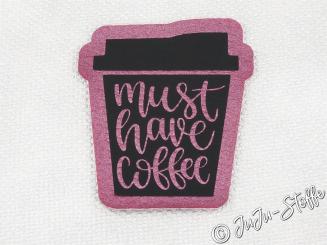 Aufnäher Patch must have Coffee beere metallic 