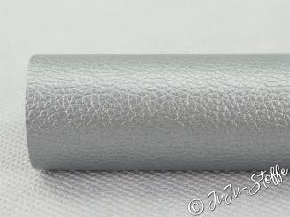 Kunstleder Zuschnitt silber metallic 