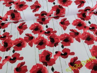 Bio-Jersey Mohnblumen von Stoffonkel GOTS 