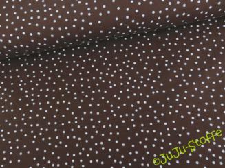 Bio-Jersey Dotties schoko von Stoffonkel GOTS 