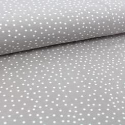 Bio-Jersey Dotties steingrau von Stoffonkel GOTS 