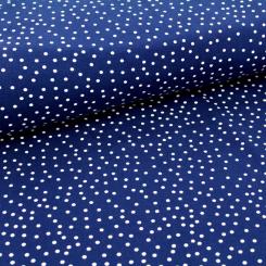 Bio-Jersey Dotties marine von Stoffonkel GOTS 