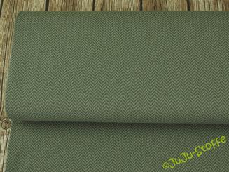 Bio-Strickjacquard "Fischgrät" moos von Stoffonkel GOTS 