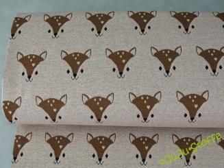 Bio-Kuscheljacquard Missi braun von Stoffonkel GOTS 