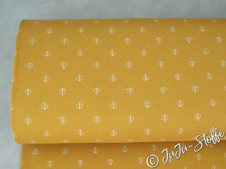 Bio-Strickstoff Jacquard Anker mais von Stoffonkel GOTS 