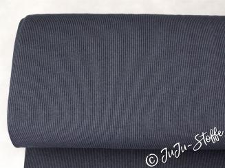 Bio-Strickjacquard Rippenmuster grau-schwarz von Stoffonkel GOTS 
