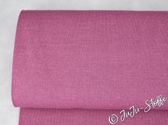 Bio-Strickjacquard Rippenmuster pflaume von Stoffonkel GOTS 
