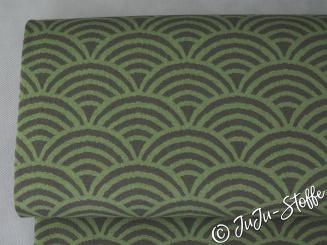 Bio-Strickjacquard Regenbogen moos von Stoffonkel GOTS 