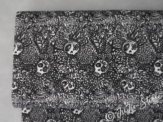 Bio-Jersey Tangle Skulls von Stoffonkel GOTS 