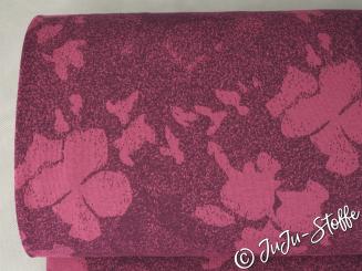 Bio-Strickjacquard Splash berry von Stoffonkel GOTS 