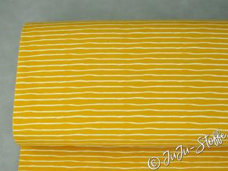 Bio-Jersey Good Vibes senf von Stoffonkel GOTS 